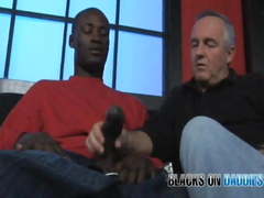 Handsome daddy with black guy