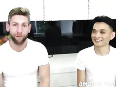 Tall Australian Top Fucks A Hot Amateurs Submissive Asian In His Kitchen