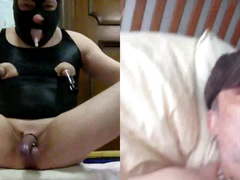 Nipple play with my perv daddy in Skype